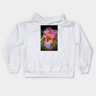 Pink And Orange Iris Kids Hoodie